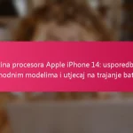 Brzina procesora Apple iPhone 14: usporedba s prethodnim modelima i utjecaj na trajanje baterije