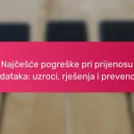 Najčešće pogreške pri prijenosu podataka: uzroci, rješenja i prevencija