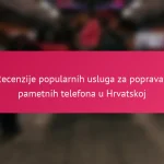 Recenzije popularnih usluga za popravak pametnih telefona u Hrvatskoj