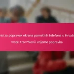 Servisi za popravak ekrana pametnih telefona u Hrvatskoj: vrste, troškovi i vrijeme popravka