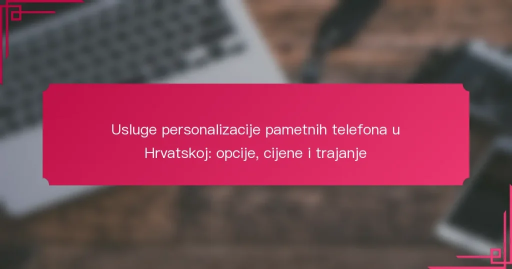 Usluge personalizacije pametnih telefona u Hrvatskoj: opcije, cijene i trajanje