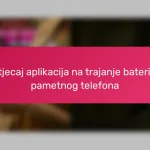 Utjecaj aplikacija na trajanje baterije pametnog telefona