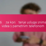 Vodič za korištenje usluga snimanja videa s pametnim telefonom